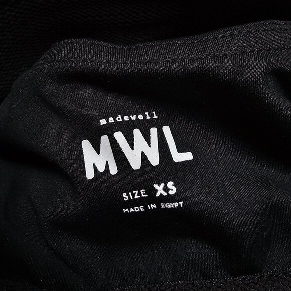 Madewell Flex Square-Neck Sports Bra Black Padded ND875 Women's Size XS NWT - Picture 6 of 12